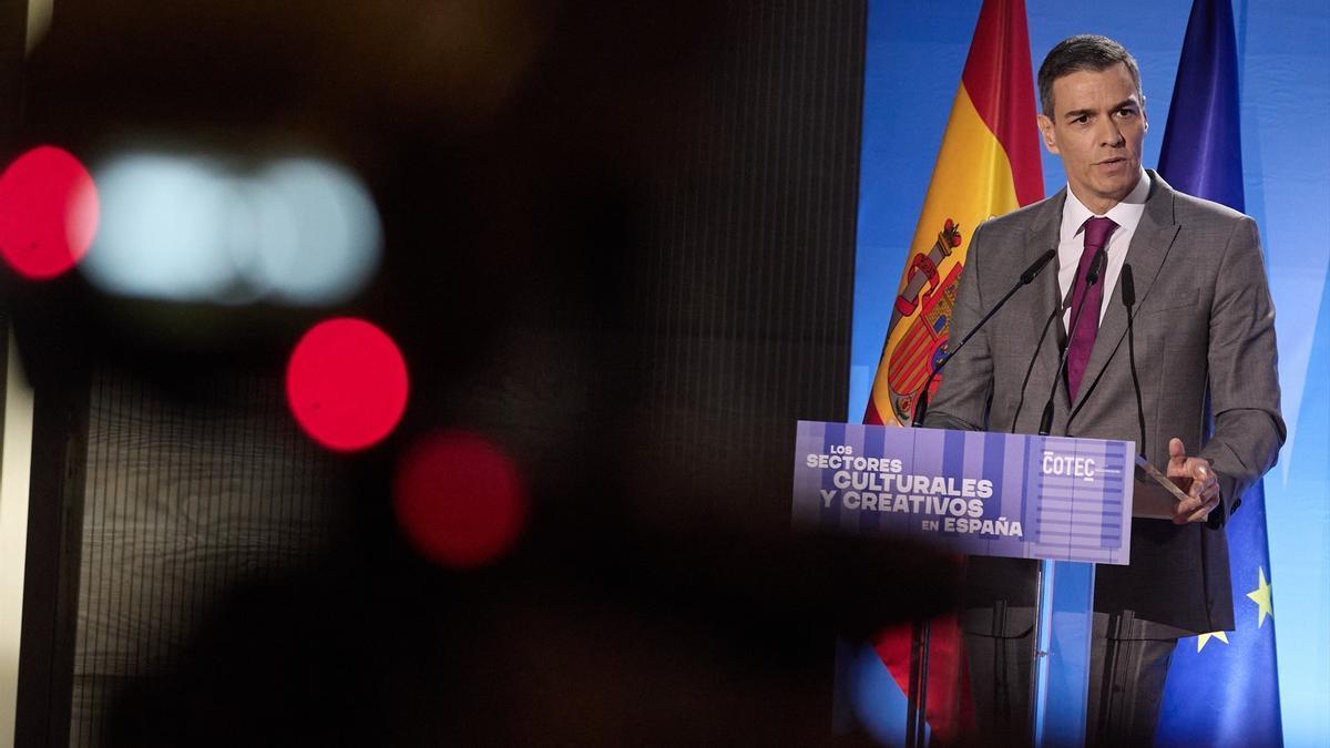 Sánchez clausura la presentación del informe ‘Los sectores culturales y creativos en España. Análisis de su valor económico’.