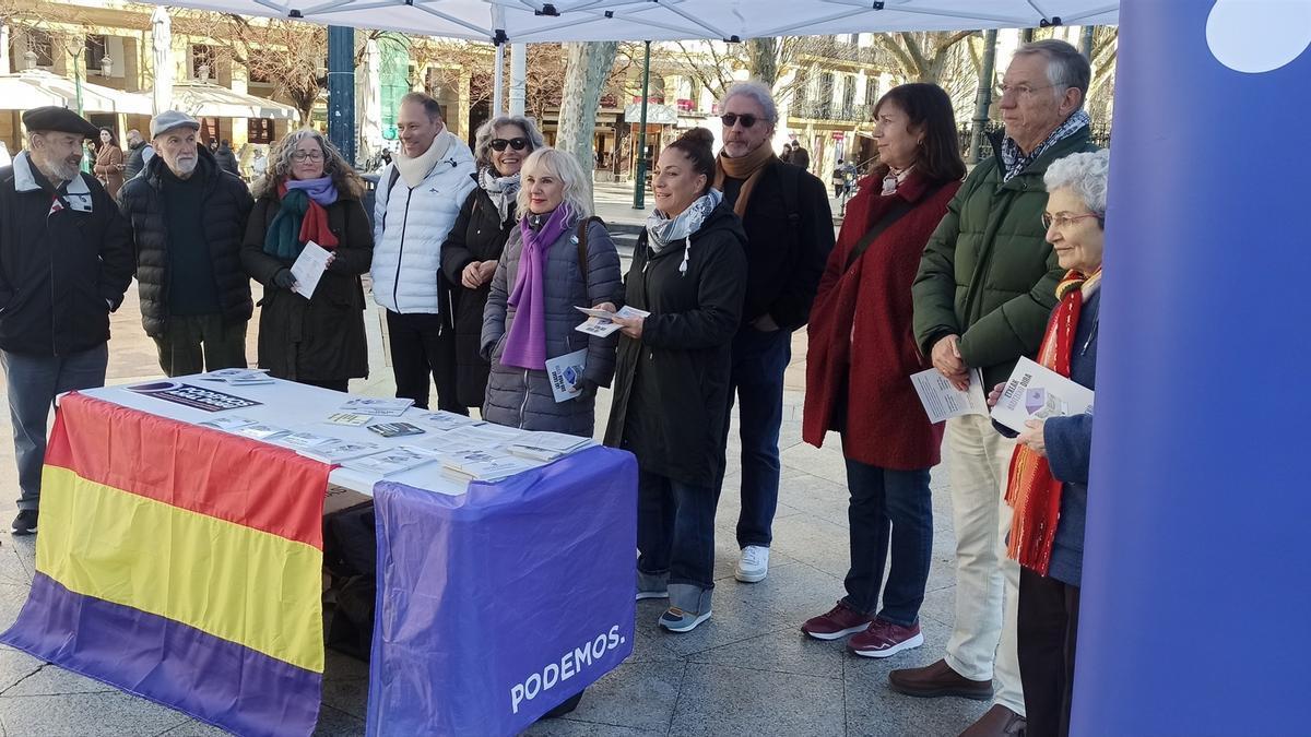 Podemos Euskadi celebra su 11 aniversario "defendiendo en las calles" el derecho a la vivienda.