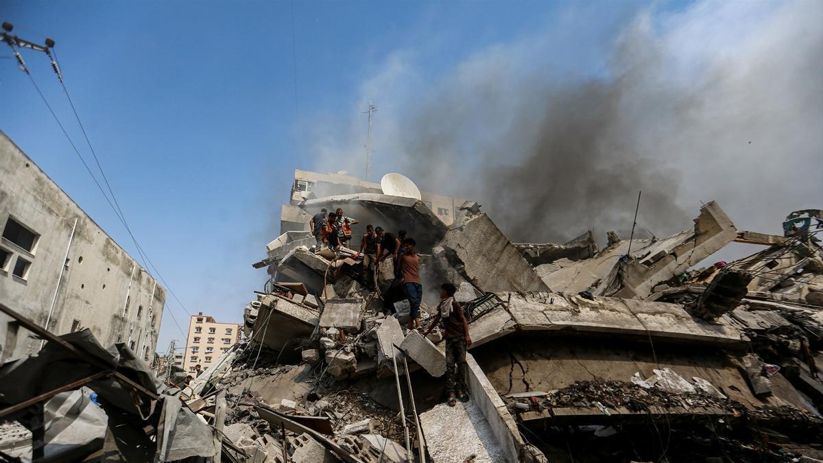 Un edificio destruido por un bombardeo israelí en la ciudad de Gaza en una foto de archivo.
