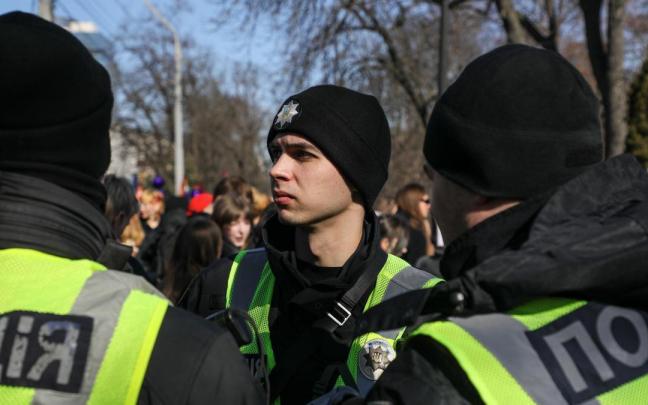 Imagen de archivo de varios agentes de la Policía ucraniana