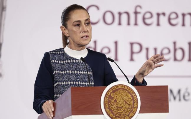 Sheinbaum, durante su comparecencia.