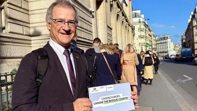 El rector de la UPV/EHU, Joxerramon Bengoetxea, en la reunión celebrada en la Universidad parisina de la Sorbona. / UPV/EHU El rector de la UPV/EHU, Joxerramon Bengoetxea, en la reunión celebrada en la Universidad parisina de la Sorbona.