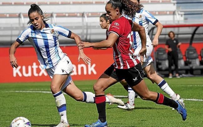 La Real y el Athletic, en el partido que les enfrentó a principios de mes. / N.G.