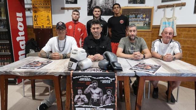 La presentación de la velada de boxeo.