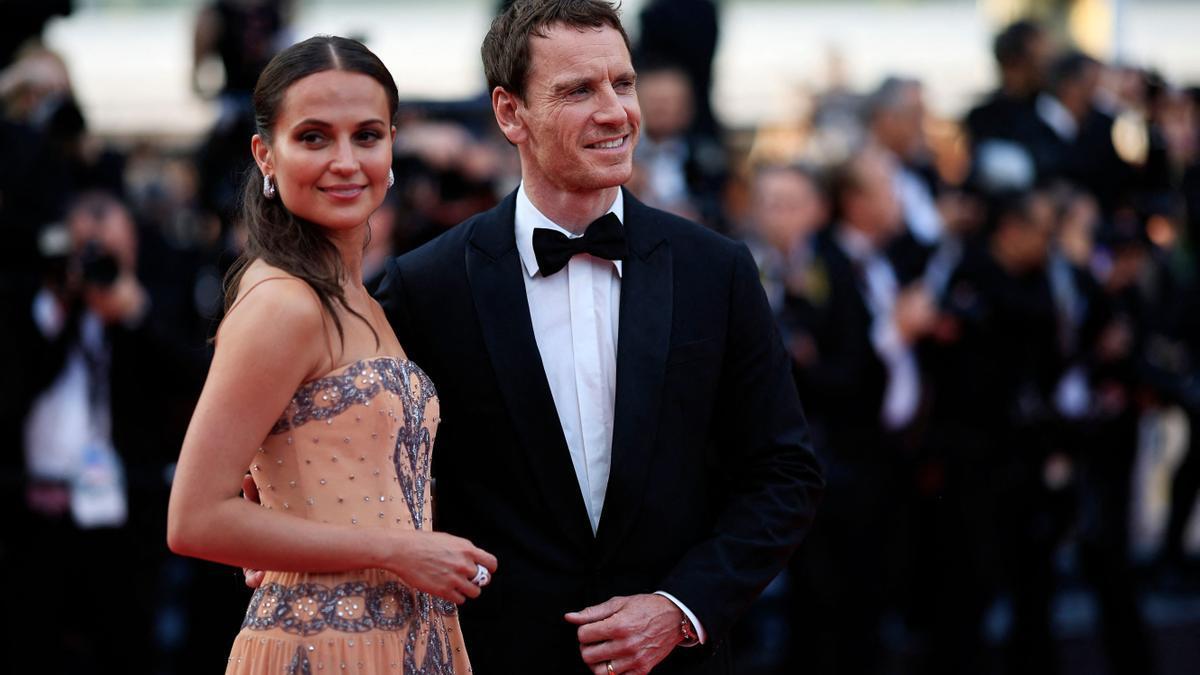 Alicia Vikander, Jude Law y Michael Fassbender, en Cannes