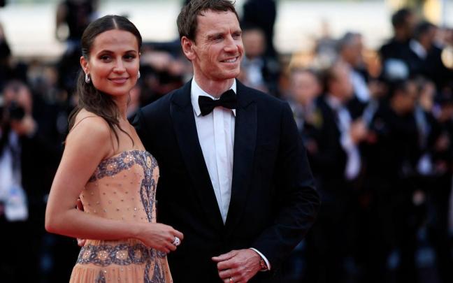 Alicia Vikander, Jude Law y Michael Fassbender, en Cannes