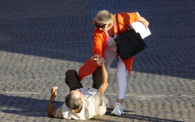 Momento de la caída de Negreira Momento de la caída de Negreira