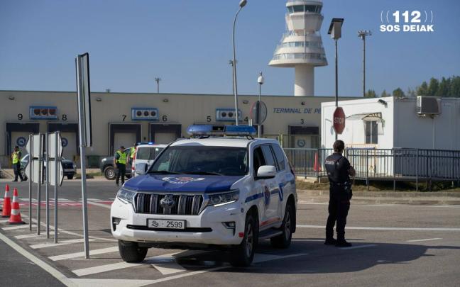 Simulacro de accidente aéreo en el aeropuerto de Foronda. Foto: Departamento de Seguridad del Gobierno Vasco