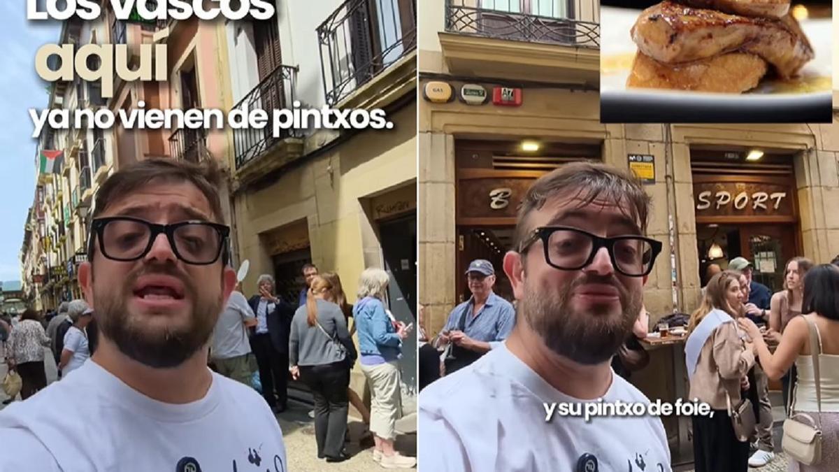 El influencer lanza una dura reflexión sobre la situación turística de Donostia.