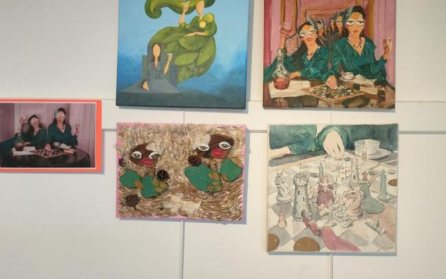 Algunas de las obras del colectivo 5 Pinceladas