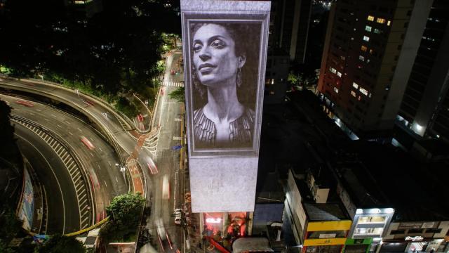 Mural de Marielle Franco en Brasil.