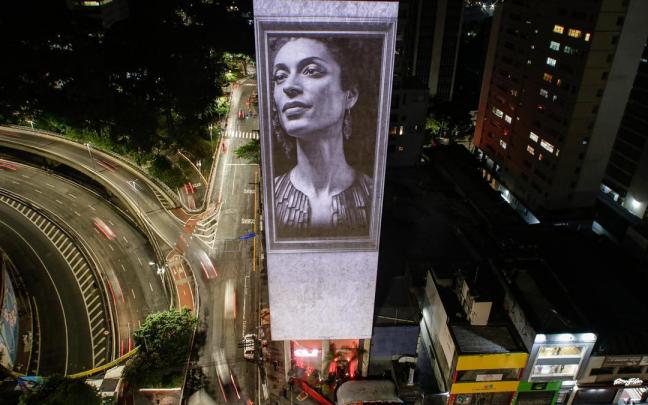 Mural de Marielle Franco en Brasil.