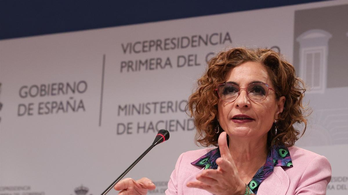La vicepresidenta primera del Gobierno y ministra de Hacienda, María Jesús Montero.