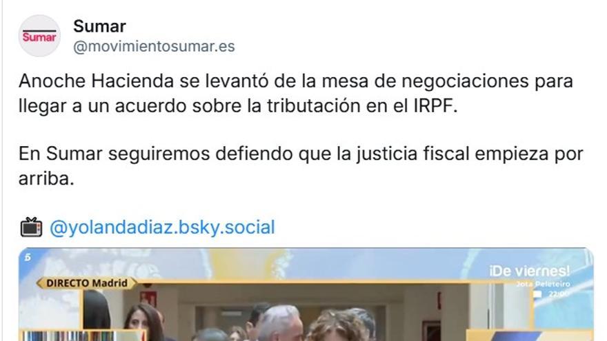 Sumar anuncia la ruptura