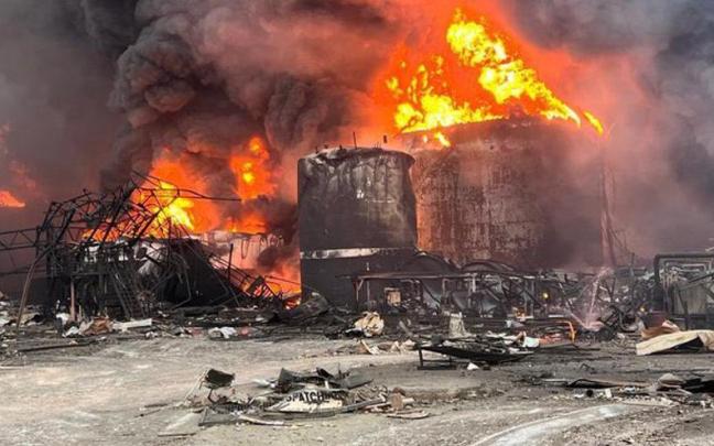 Imagen del lugar en el que ha ocurrido la explosión.