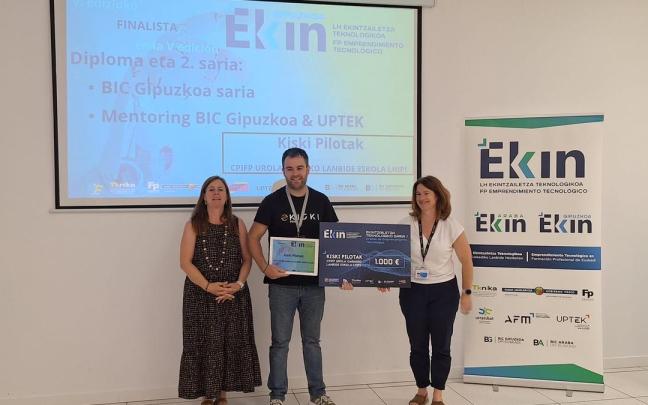 Garikoitz Agirrezabal, en la entrega de premios.