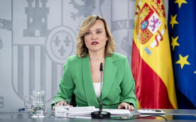 La ministra de Educación, Formación Profesional y Deporte, Pilar Alergía, durante la rueda de prensa posterior al Consejo de Ministros.