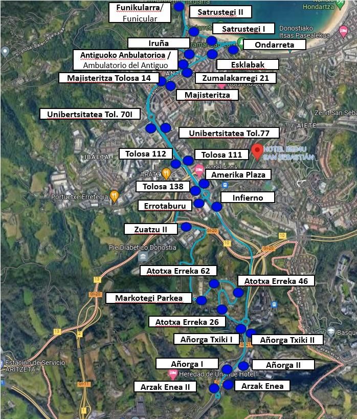 Nuevo recorrido del microbús de Atotxa Erreka