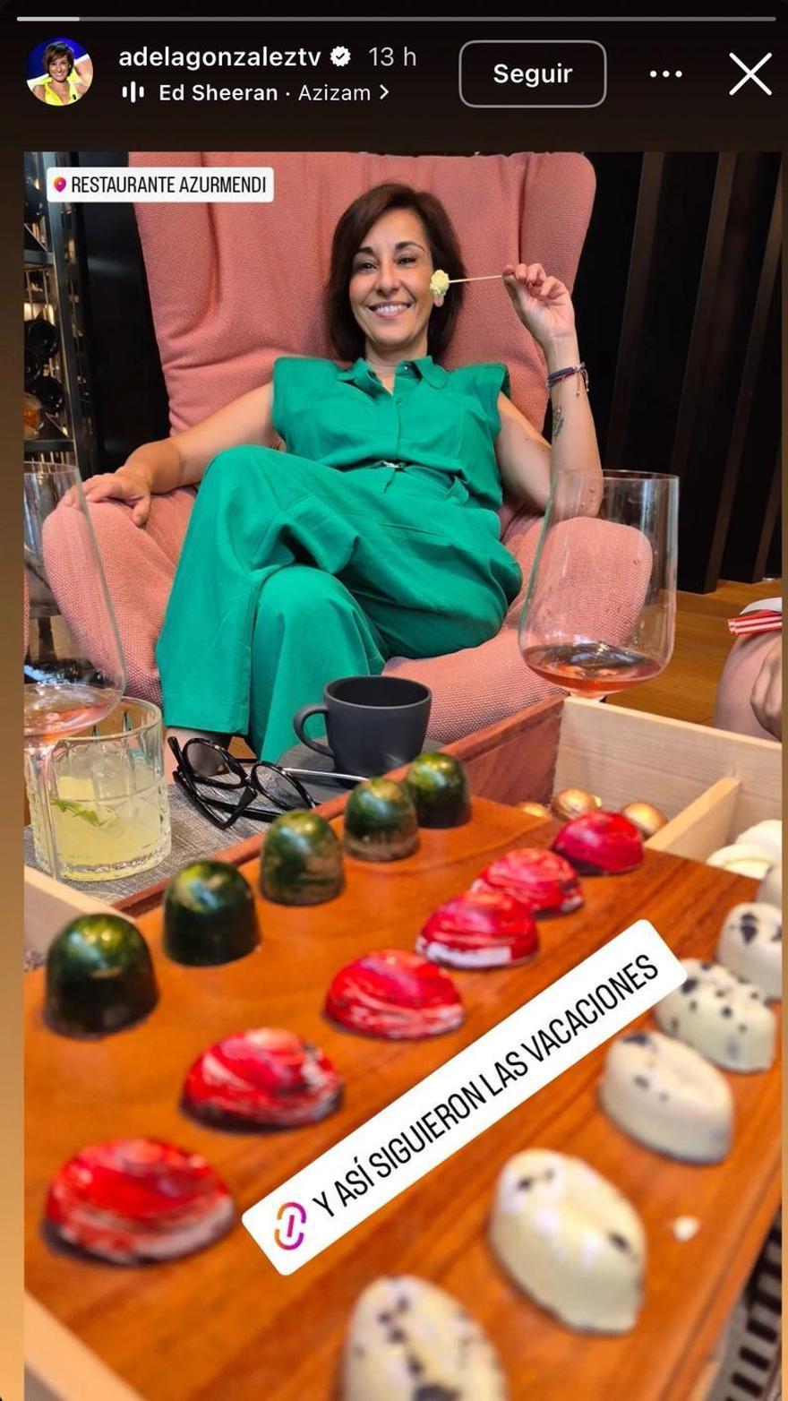 Adela González en el restaurante Azurmendi