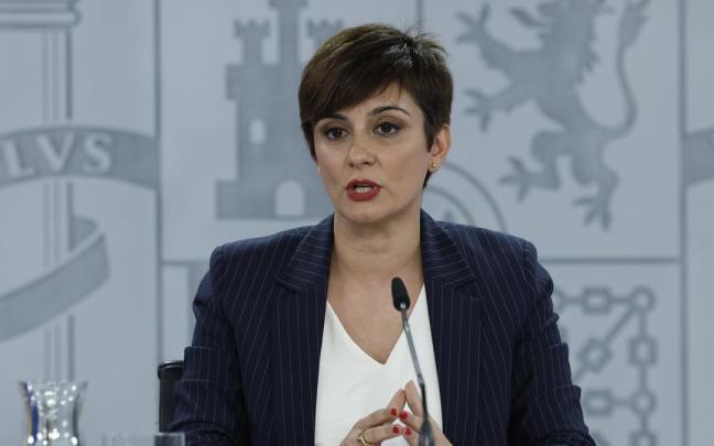 La portavoz del Gobierno español, Isabel Rodríguez, tras la rueda de prensa posterior al Consejo de Ministros. La portavoz del Gobierno español, Isabel Rodríguez, tras la rueda de prensa posterior al Consejo de Ministros.