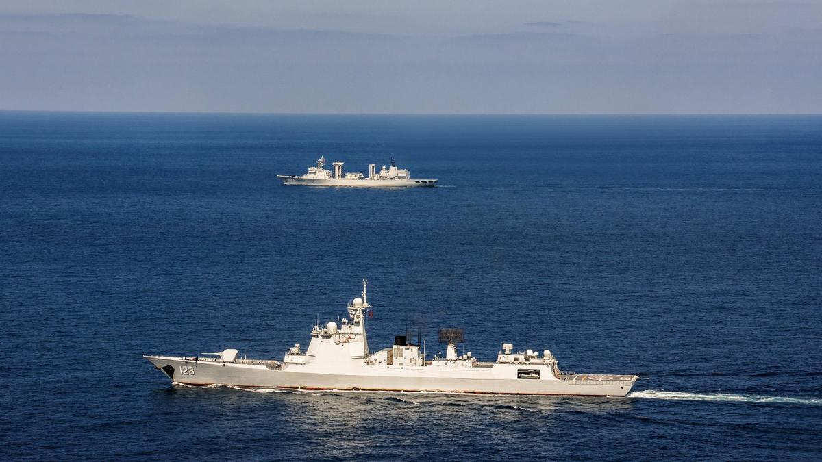 Embarcaciones del Ejército chino, en aguas próximas a Taiwán.