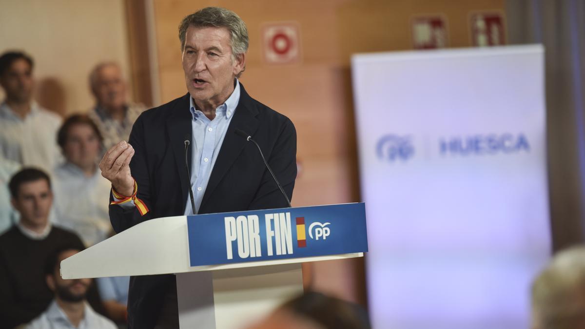 El presidente del Partido Popular, Alberto Núñez Feijóo.