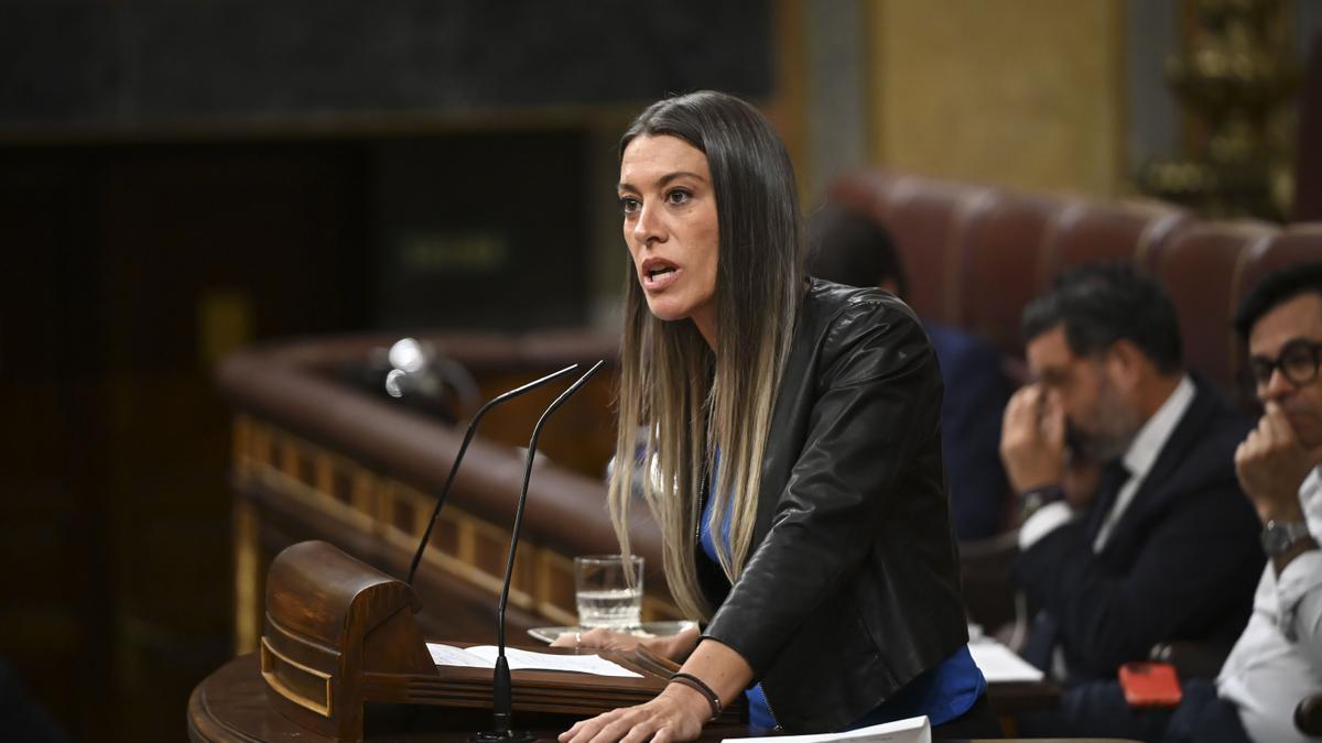 La portavoz de Junts en el Congreso, Miriam Nogueras, interviene en un pleno el pasado junio.