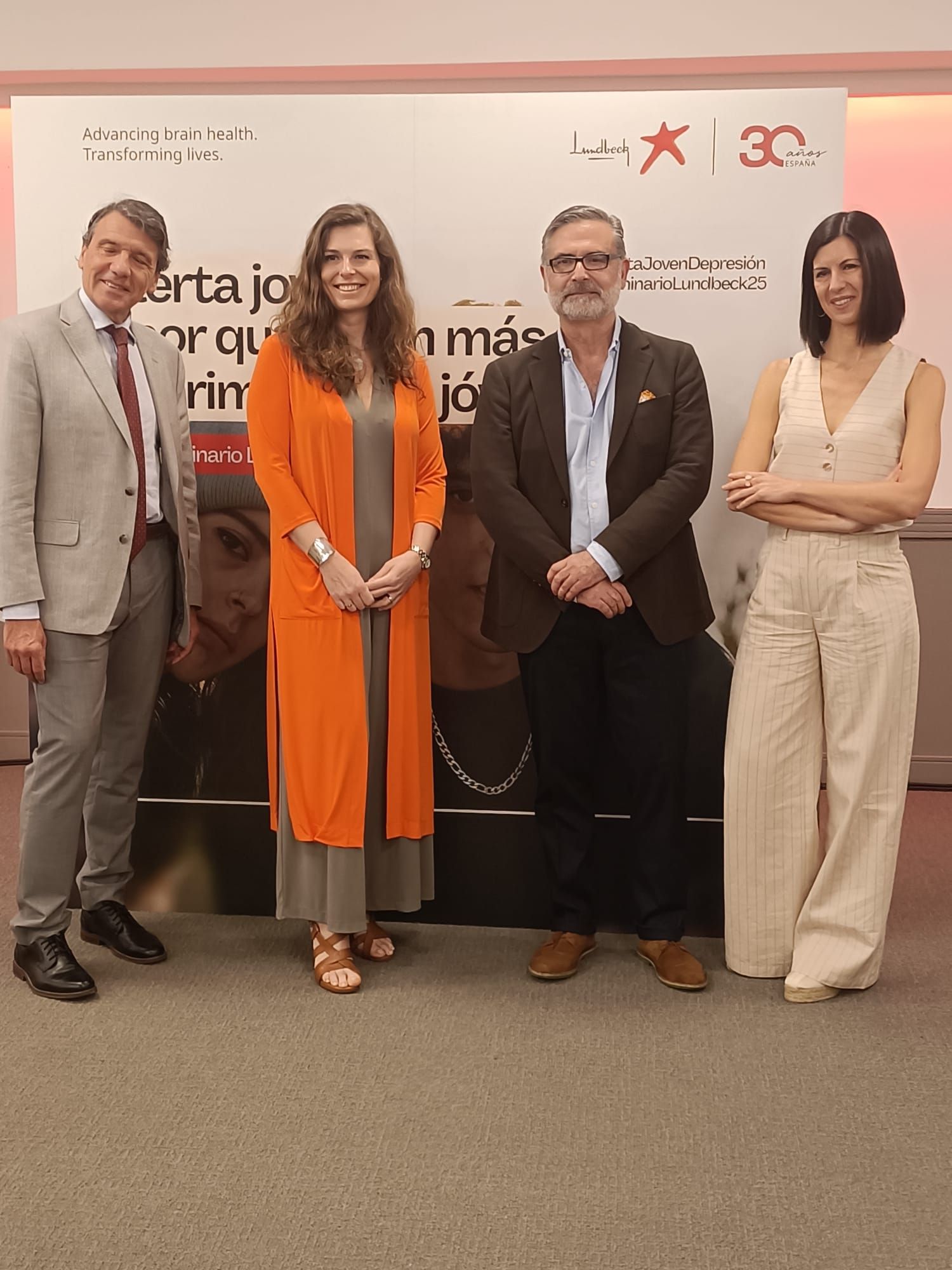 Los ponentes en el seminario Lundbeck.