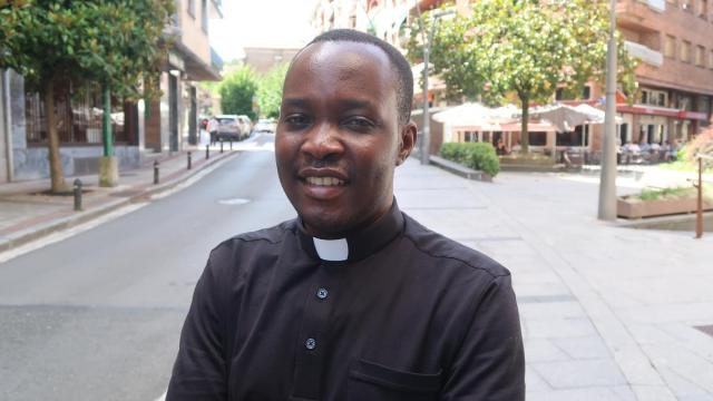 Peter Chiopsa, en la calle Piedad de Zumarraga.