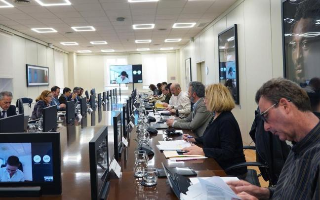Reunión de los agentes sociales en la mesa de diálogo de la reforma de pensiones.