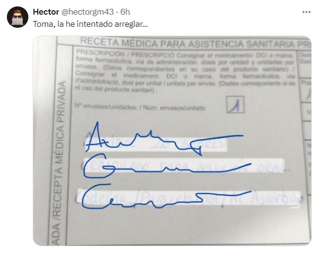 La propuesta de un tuitero para "arreglar" la receta.