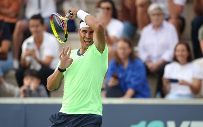 Rafa Nadal, en el evento celebrado con motivo del décimo aniversario de su academia.