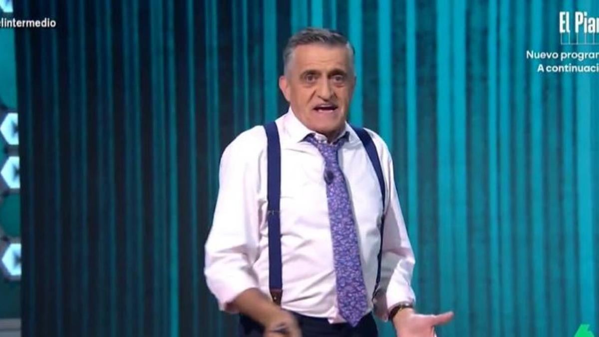 El Gran Wyoming durante el programa de este martes