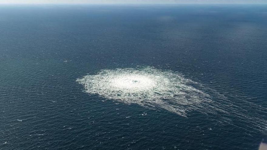 Imagen de la fuga de metano provocada por las explosiones en los conductos del NordStream.