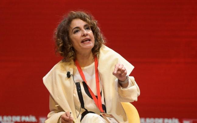 María Jesús Montero durante la convención del PSOE en el que ha realizado las declaraciones sobre Miguel Tellado.