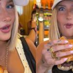 Sara Álvarez prueba pintxos en Bilbao