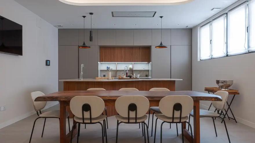 La cocina y comedor de Ahantz.