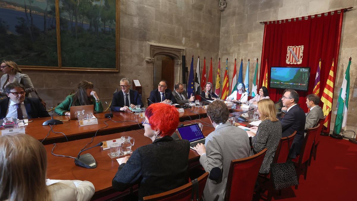 Darias (c) preside la reunión plenaria del Consejo Interterritorial del Sistema Nacional de Salud.