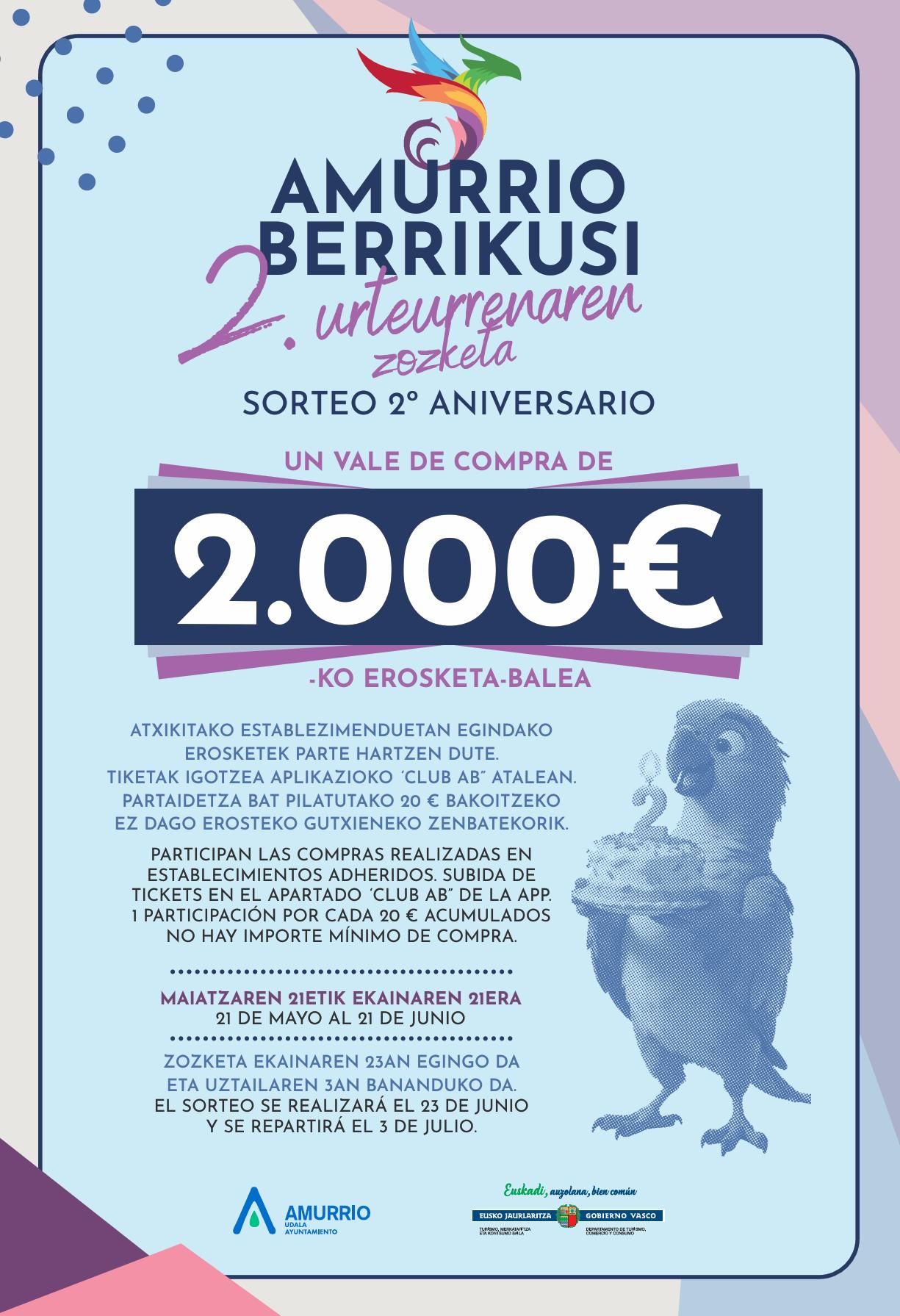 Sorteo por segundo aniversario de Amurrio Berrikusi