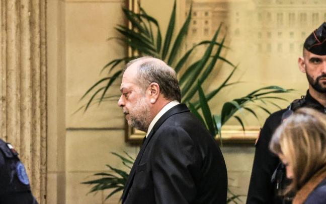 El ministro Éric Dupond Moretti a su llegada al tribunal. El ministro Éric Dupond Moretti a su llegada al tribunal.