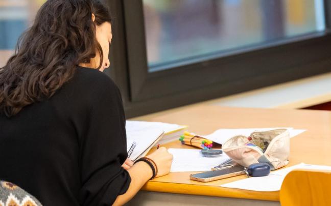 Una estudiante de la Universidad del País Vasco.