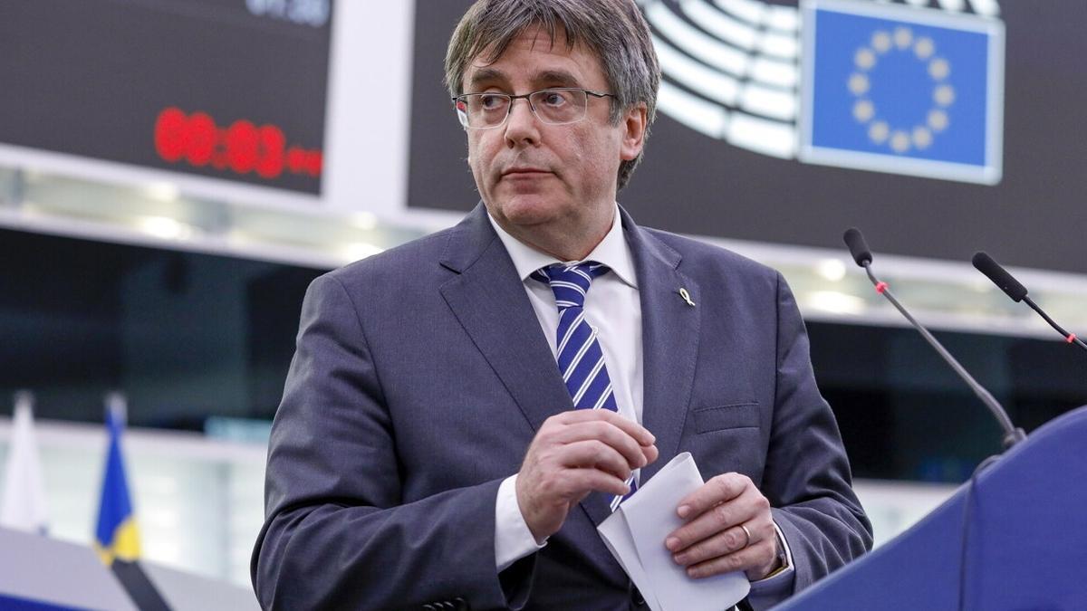 Carles Puigdemont, en el Parlamento Europeo.