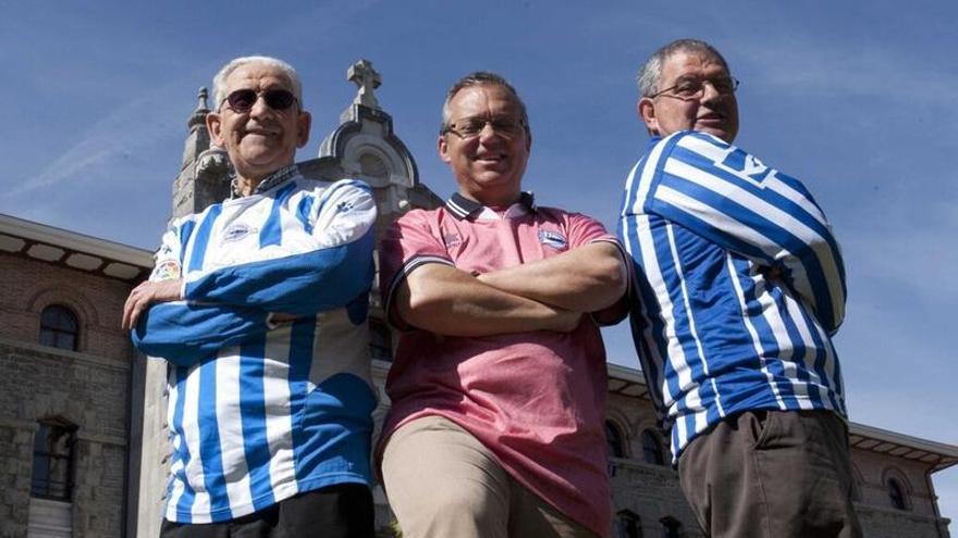 Benedicto López de Foronda, a la izquierda, junto a Javi Bujanda y Toño Badiola, en una imagen de 2014