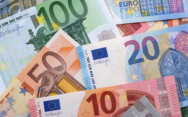 Billetes de euro de distinto valor.