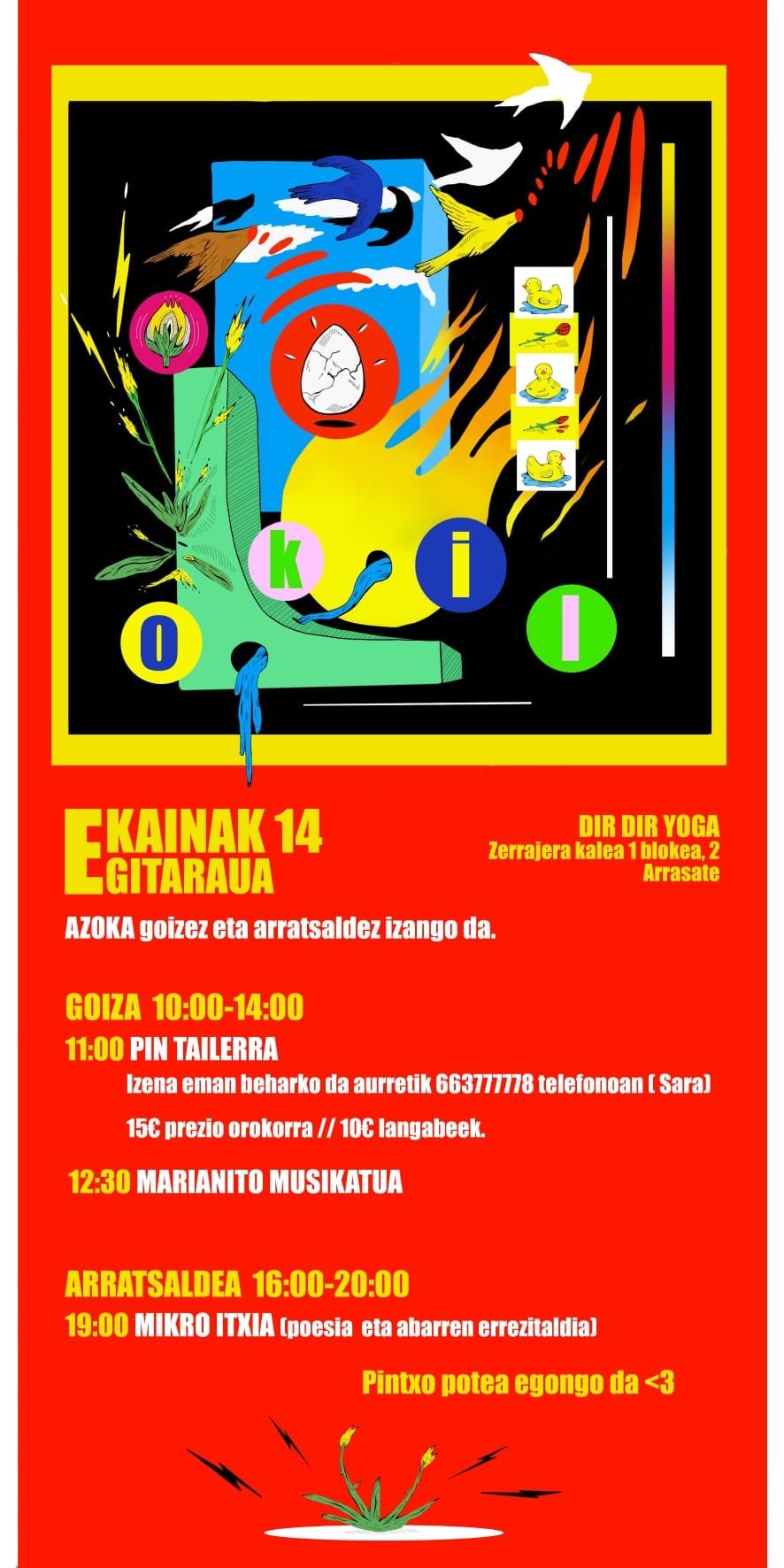 Ilustración que anuncia el evento 'Okil' organizado por jóvenes creadoras para este sábado.