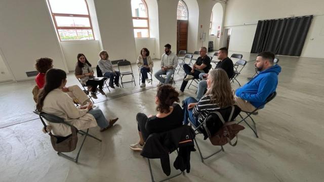 Sesión de comerciantes de la primera fase del futuro participativo del edificio Erkibe de Zumaia.