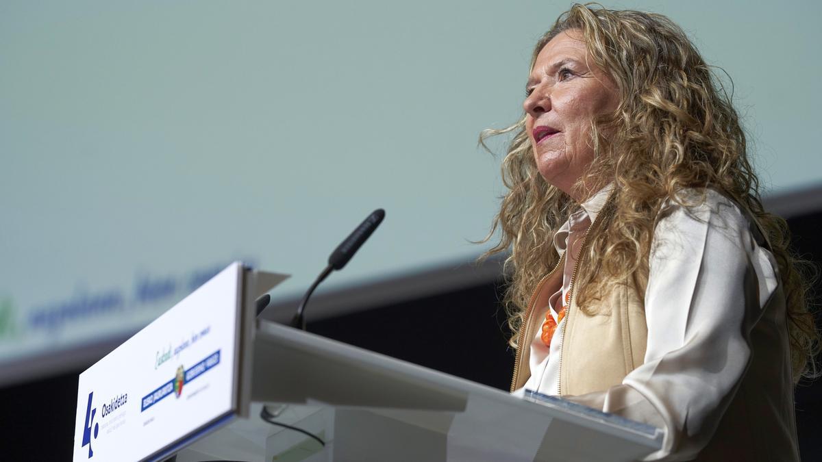 La consejera Sagardui, en un momento de su intervención.