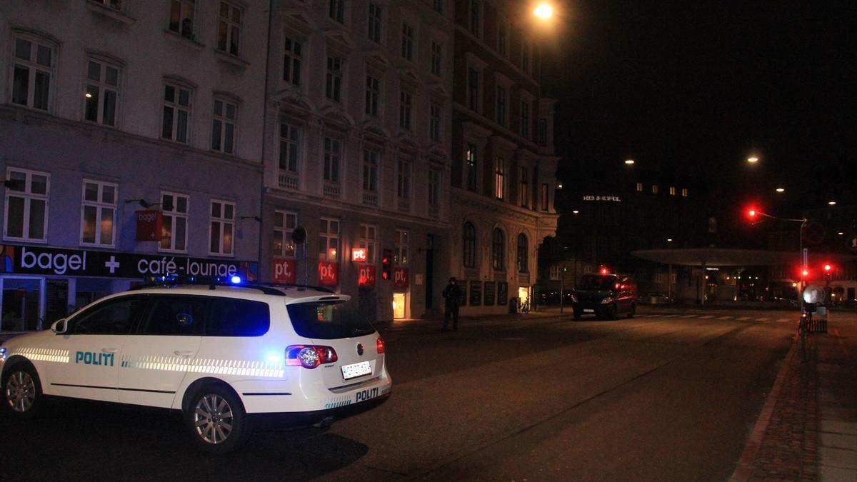 Coche de la Policía en Copenhague, Dinamarca.