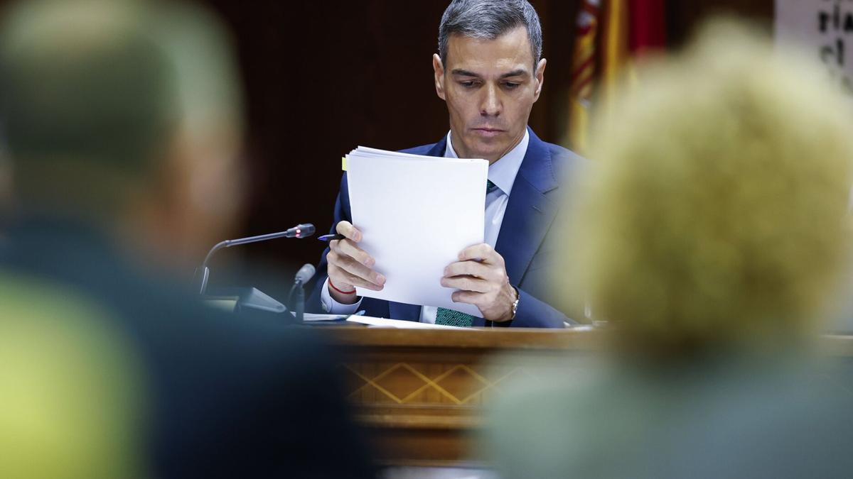 El presidente del Gobierno, Pedro Sánchez, comparece ante la comisión de investigación del caso Koldo en el Senado.