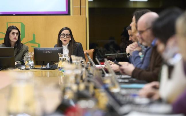 La consejera de Educación, Begoña Pedrosa, en la Comisión de Educación del miércoles.